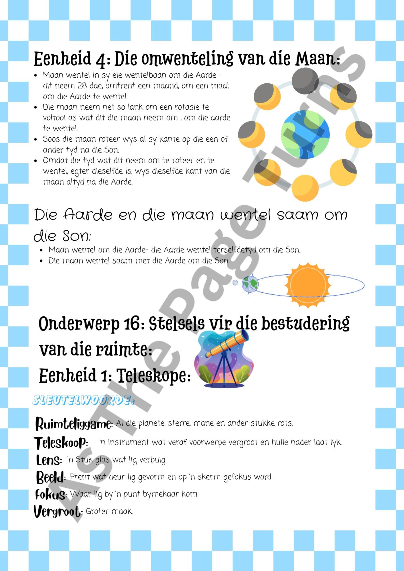 Graad 6 Natuurwetenskappe en Tegnologie Opsommings Platinum Kwartaal 4