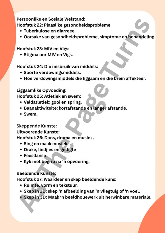 Graad 5 Lewensvaardigheids Opsommings Kwartaal 4