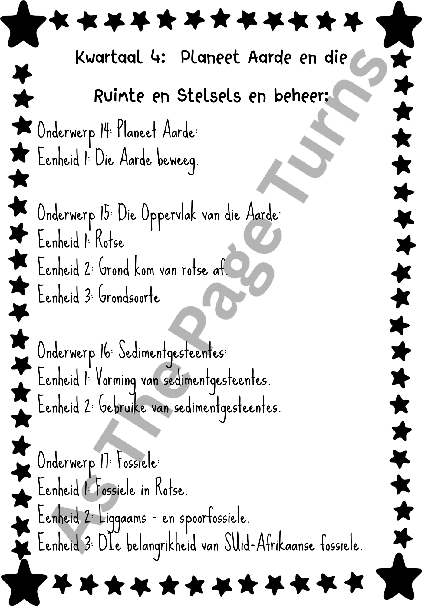 Graad 5 Natuurwetenskappe en Tegnologie Platinum Handboek Kwartaal 4