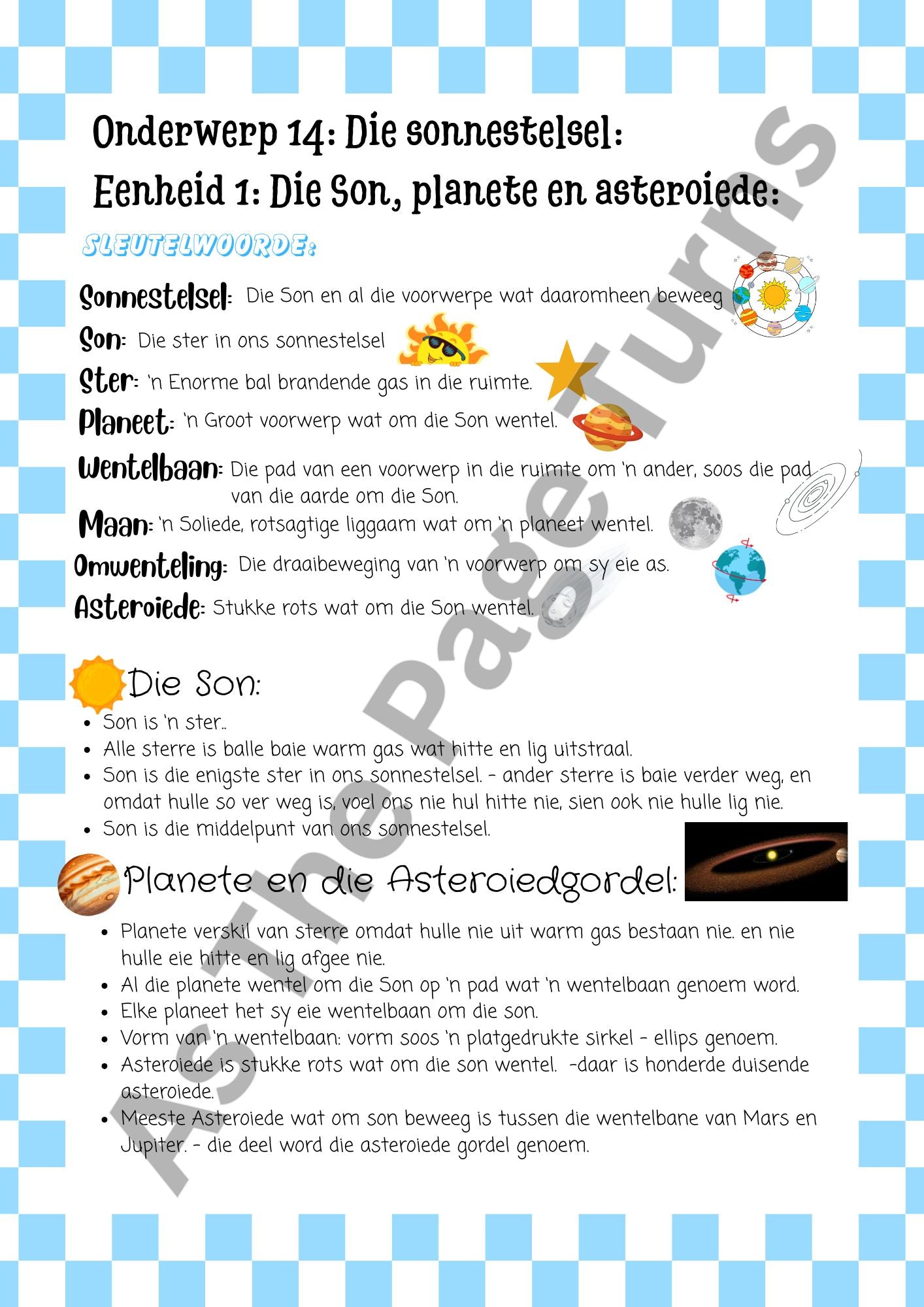 Graad 6 Natuurwetenskappe en Tegnologie Opsommings Platinum Kwartaal 4